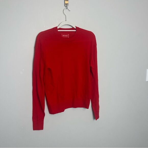 Zadig & Voltaire Emma cut-out-sleeves wool jumper Sweater NWT FLAWED - Picture 11 of 14